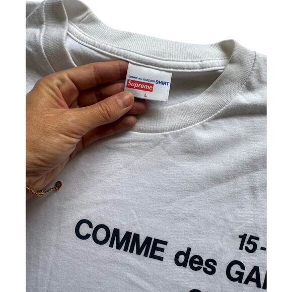 Comme des Garçons x Supreme FW15 Logo Long-Sleeve T-Shirt - Picture 5 of 6